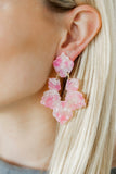 Michelle Statement Earrings - Pink Sugar - Aaria Tees Aaria Tees