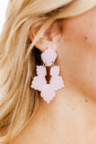 Michelle Statement Earrings - Vintage Rose - Aaria Tees Aaria Tees