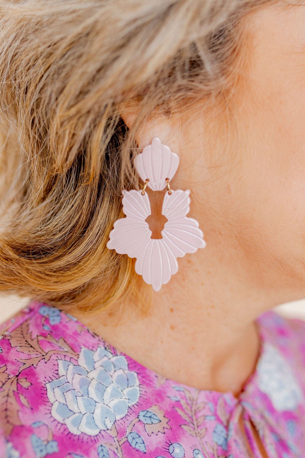 Michelle Statement Earrings - Vintage Rose - Aaria Tees Aaria Tees
