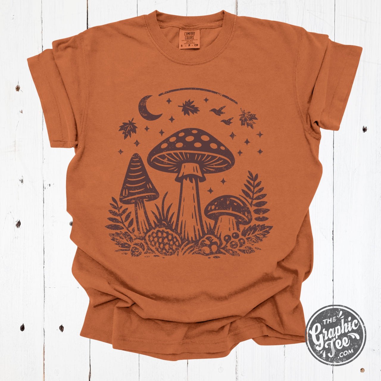 Midnight Mushroom Pigment Dyed Tee - Aaria Tees Aaria Tees
