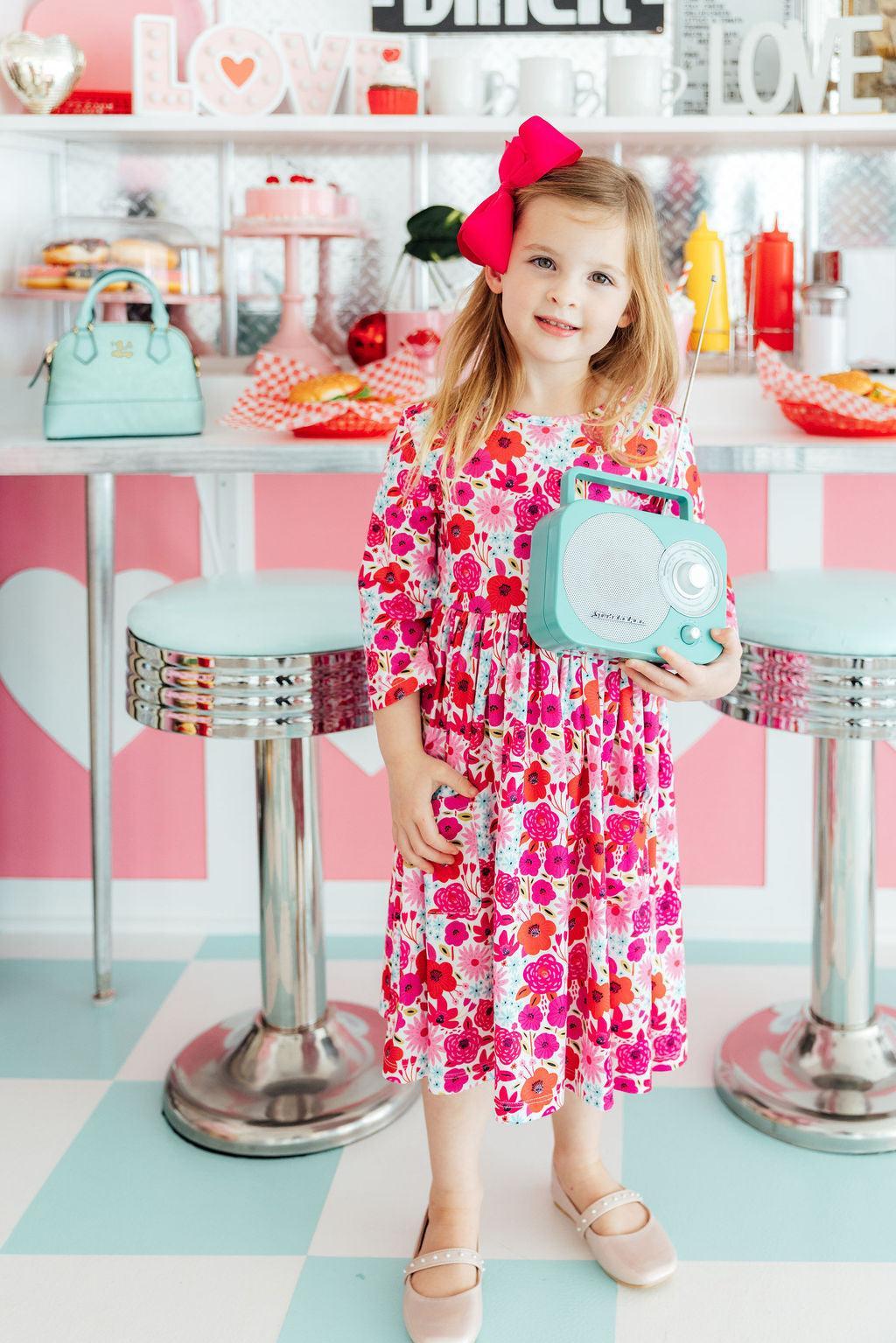Secret Garden 3/4 Pocket Twirl Dress - Aaria Tees Aaria Tees