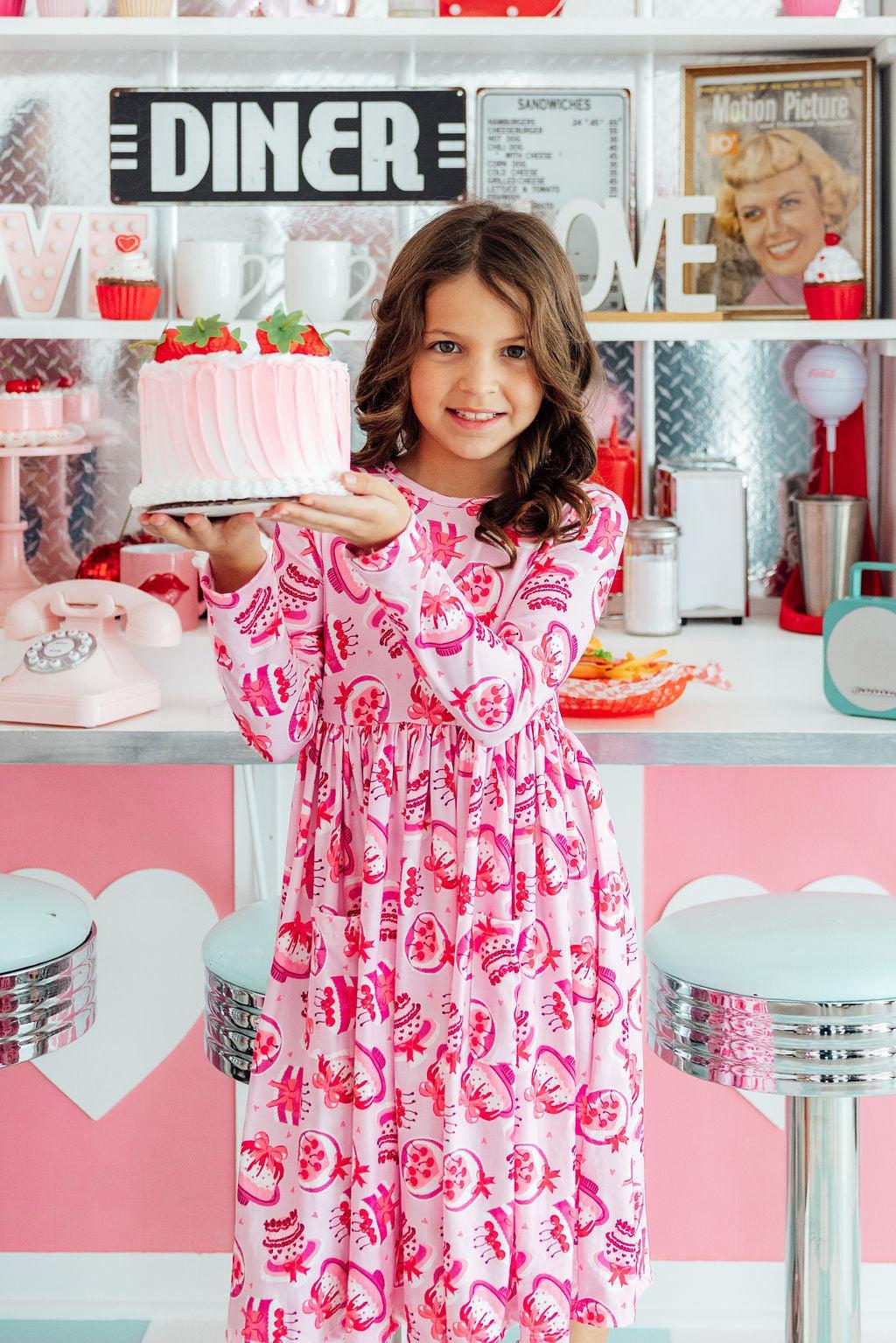 Vintage Cakes L/S Pocket Twirl Dress - Aaria Tees Aaria Tees