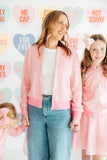 Grown Up Bubblegum Pink Sequin Jacket - Aaria Tees Aaria Tees