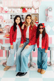 Grown Up Red Sequin Jacket - Aaria Tees Aaria Tees