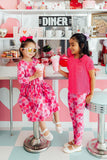 Happy Heart Day 3/4 Sleeve Pocket Twirl Dress - Aaria Tees Aaria Tees