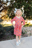 Nebraska Plaid Herbie Husker 3/4 Sleeve Pocket Twirl Dress - Aaria Tees Aaria Tees