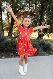 Nebraska Red Herbie Husker Flutter Twirl Dress Aaria Tees