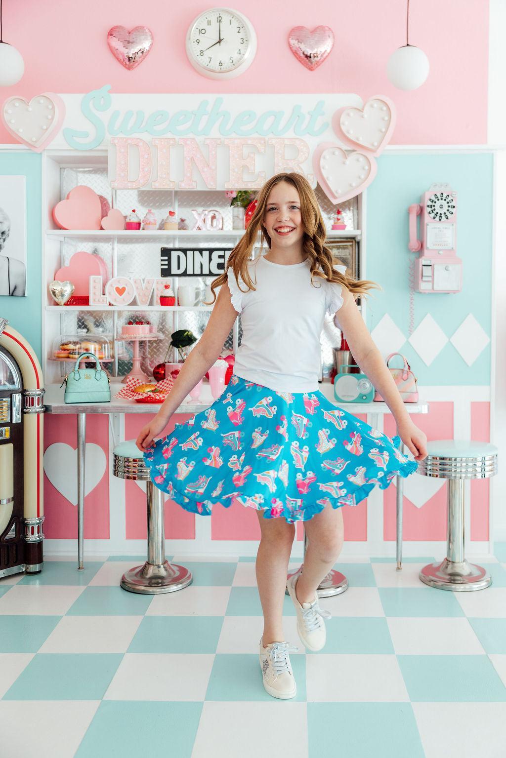 Let the Good Times Roll Ruffle Twirl Skort - Aaria Tees Aaria Tees