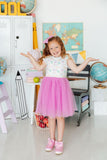 Little Learner Flutter Sleeve Tutu Dress - Aaria Tees Aaria Tees