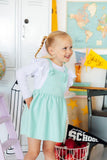 Mint Faux Suede Pinafore - Aaria Tees Aaria Tees