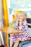 Peace, Love & Pandacorns 3/4 Sleeve Pocket Twirl Dress - Aaria Tees Aaria Tees