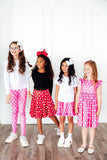 Red Polka Dots Ruffle Twirl Skort - Aaria Tees Aaria Tees