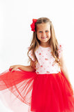 Summer Strawberries Flutter Sleeve Tutu Dress - Aaria Tees Aaria Tees