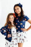 Auburn Blue Aubie Ruffle Pocket Tee - Aaria Tees Aaria Tees