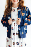 Auburn Blue Aubie Satin Jacket - Aaria Tees Aaria Tees