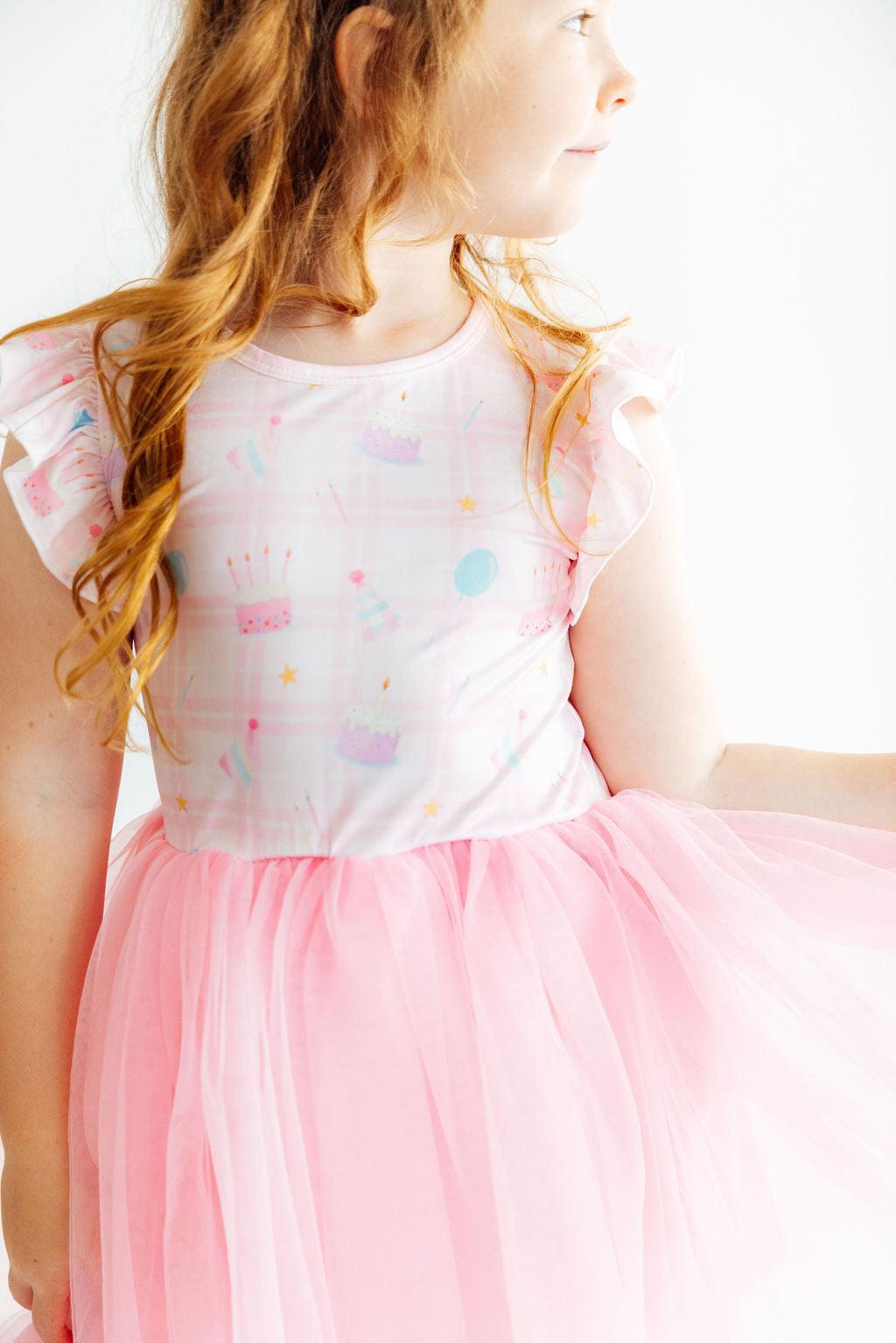 Birthday Magic Flutter Sleeve Tutu Dress - Aaria Tees Aaria Tees