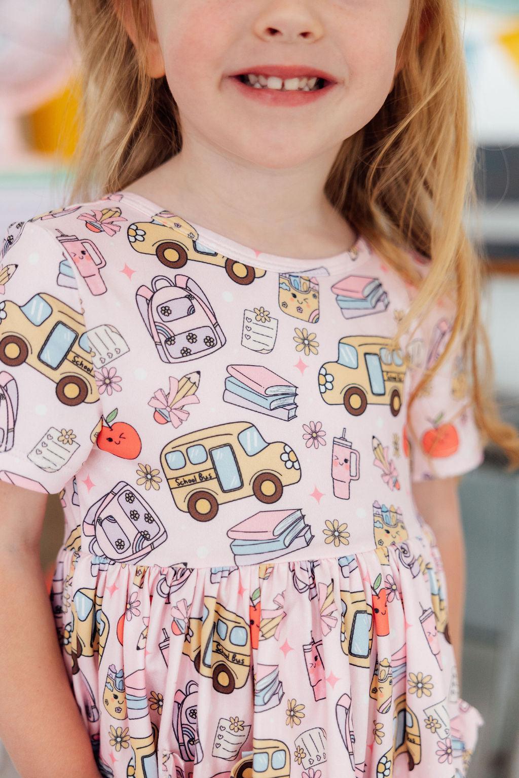 Playground Princess S/S Pocket Twirl Dress - Aaria Tees Aaria Tees