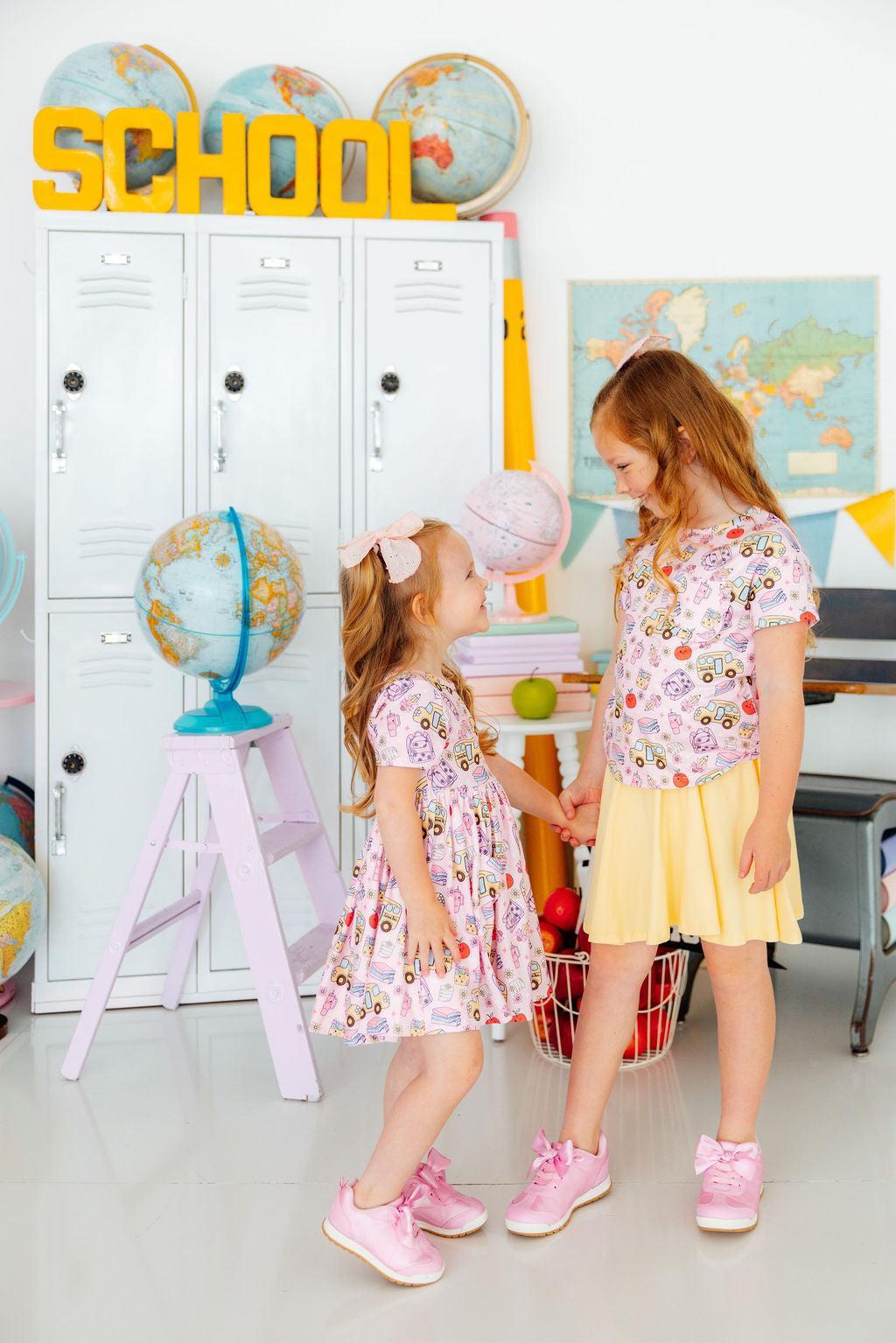 Playground Princess S/S Pocket Twirl Dress - Aaria Tees Aaria Tees