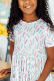 Color Crayons S/S Pocket Twirl Dress - Aaria Tees Aaria Tees