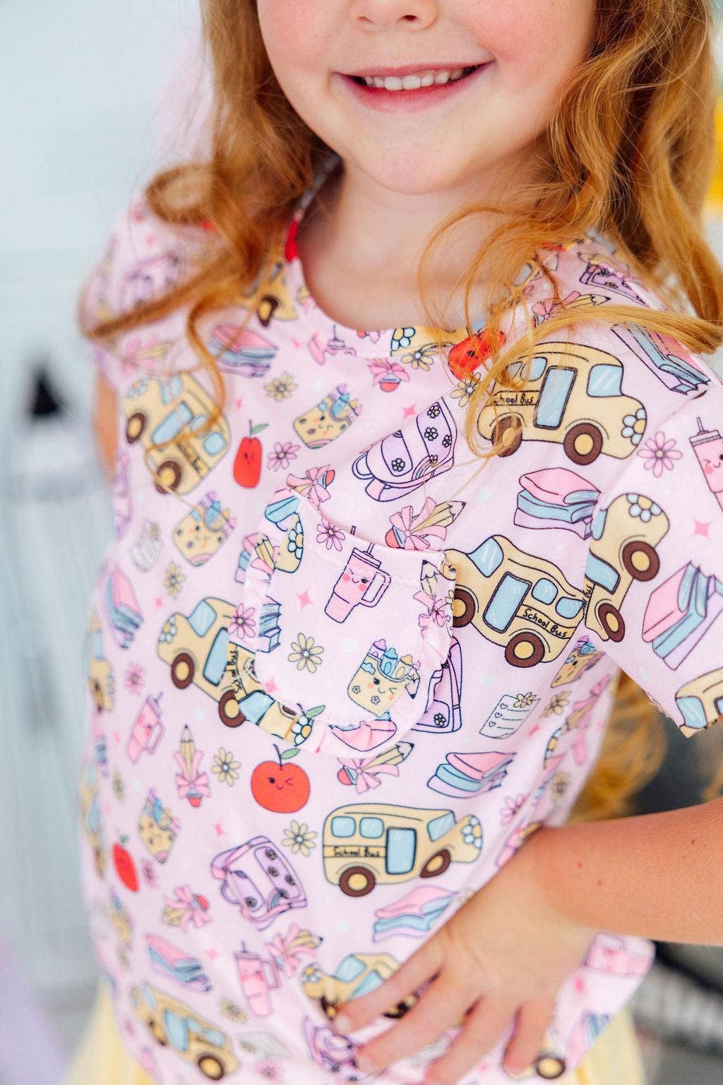Playground Princess S/S Ruffle Pocket Tee - Aaria Tees Aaria Tees