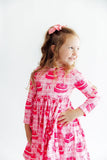 Make a Wish L/S Pocket Twirl Dress - Aaria Tees Aaria Tees