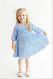 Light Blue Velvet Sequin Dress - Aaria Tees Aaria Tees