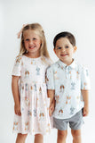 Boys Party Pups S/S Polo - Aaria Tees Aaria Tees