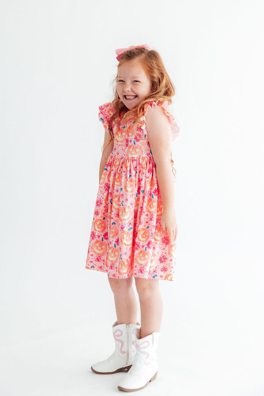Spooktacular Flutter Sleeve Twirl Dress - Aaria Tees Aaria Tees