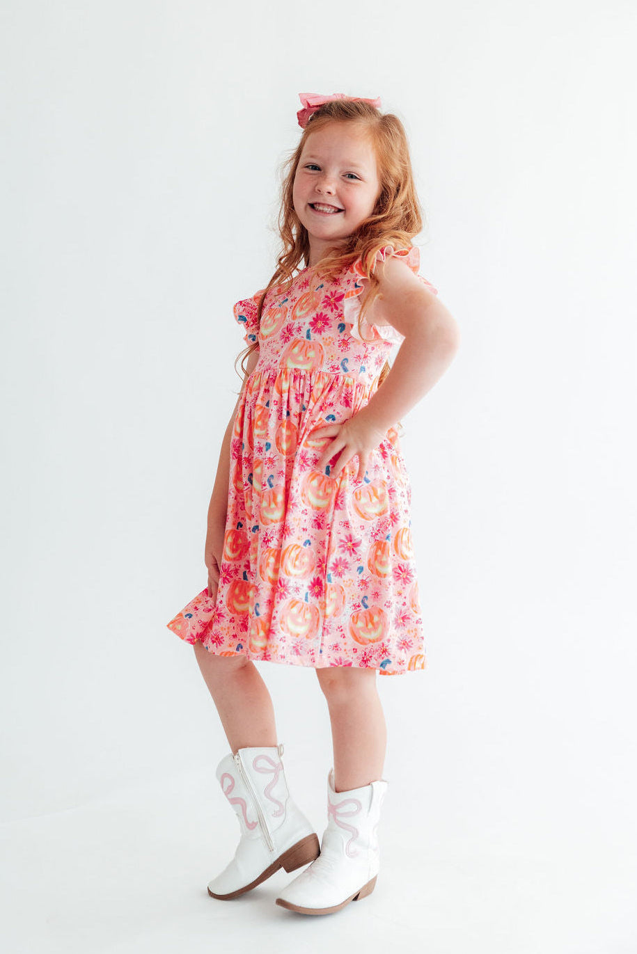 Spooktacular Flutter Sleeve Twirl Dress - Aaria Tees Aaria Tees