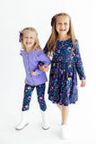 Botanical Beauty L/S Pocket Twirl Dress - Aaria Tees Aaria Tees