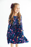 Botanical Beauty L/S Pocket Twirl Dress - Aaria Tees Aaria Tees