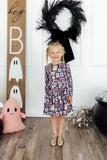 Trick or Treat L/S Pocket Twirl Dress - Aaria Tees Aaria Tees