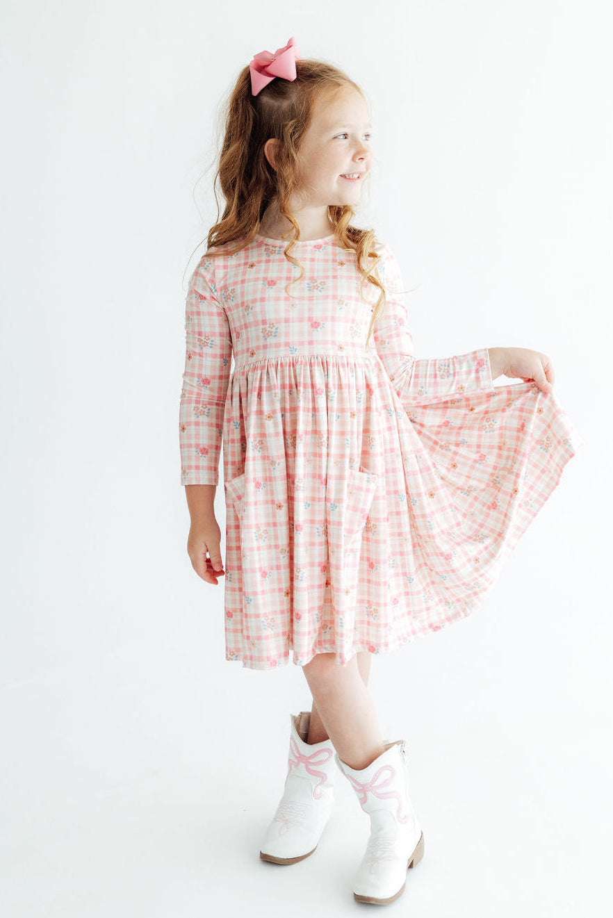 Off the Grid L/S Pocket Twirl Dress - Aaria Tees