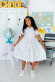 Color Crayons S/S Pocket Twirl Dress - Aaria Tees Aaria Tees