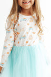 Pumpkin Spice Pups L/S Tutu Dress - Aaria Tees Aaria Tees