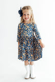 Marigold Moon 3/4 Sleeve Pocket Twirl Dress - Aaria Tees Aaria Tees