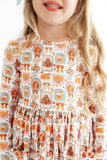 Give Thanks L/S Pocket Twirl Dress - Aaria Tees Aaria Tees