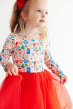 Oh Snap! L/S Tutu Dress - Aaria Tees Aaria Tees