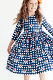 Auburn Plaid Aubie 3/4 Sleeve Pocket Twirl Dress - Aaria Tees Aaria Tees