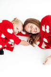 Red/Coconut Heart Cozy Cardigan - Aaria Tees Aaria Tees