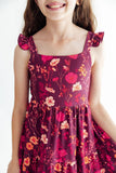 Retro Wildflower Ruffle Maxi Dress - Aaria Tees Aaria Tees