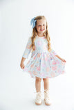 Here for the Candy 3/4 Sleeve Pocket Twirl Dress Aaria Tees