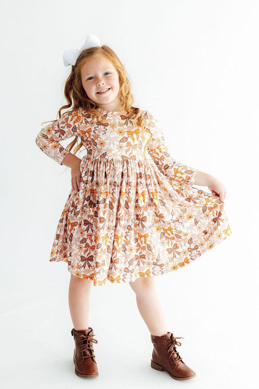 Fall Harvest L/S Pocket Twirl Dress - Aaria Tees Aaria Tees