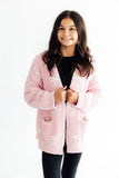 Light Pink/Coconut Bow Cozy Cardigan - Aaria Tees Aaria Tees