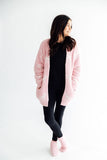 Light Pink/Coconut Bow Cozy Cardigan - Aaria Tees Aaria Tees