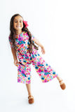 Retro Bloom Wide Leg Jumpsuit - Aaria Tees Aaria Tees