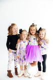 Tied with a Boo L/S Tutu Dress - Aaria Tees Aaria Tees