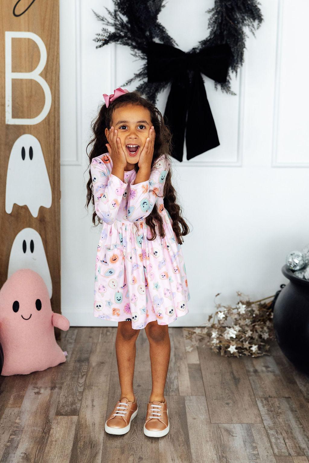 Sugar Rush L/S Pocket Twirl Dress - Aaria Tees Aaria Tees