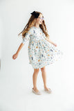 Ghouls Rule 3/4 Sleeve Pocket Twirl Dress - Aaria Tees Aaria Tees