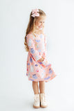 Spooky Sweetheart 3/4 Sleeve Pocket Twirl Dress Aaria Tees
